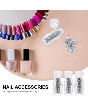 OSALADI 3 Boxes Nail Art Accessories Glass Sand Nails Manicure Decor Mini Crystals Beads Micro Pixie Nail Art Shine Crystals Micro Nail Art Bead Nail Crystals Resin Girl 3d Crystal Beads As Shown 1 - Buy Online on SooperMarket.com