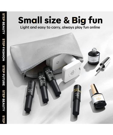 Modelones Gel Polish Nail Art Gel Liner Set - 4 Colors Classic White Black Silver Gold Glitter | French Tip Swirl Nails Design | Soak Off Thin Brush Gel Nail Art Supplies Kit | A-4 Colors Kit - Buy Online on SooperMarket.com