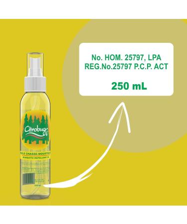 Citrobug - Essential Oils Based All Natural Mosquito/Insect Repellent (250ml) 125 ml (Pack of 1) Clear - Buy Online on SooperMarket.com