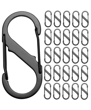 SZXMDKH 25 pieces S carabiner - metal double carabiner - 8 shaped carabiner snap hook for hiking camping home