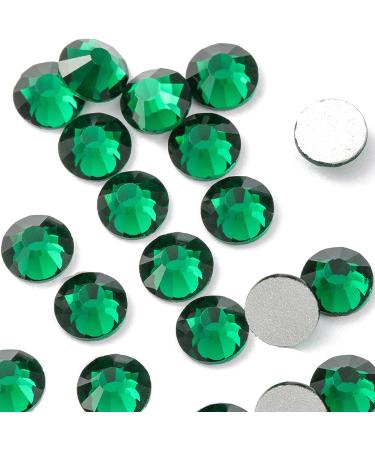 Emerald Green Glass Flatback Rhinestones 4mm SS16 - 1000 Pieces | Non Hotfix Rhinestones for Crafts, Clothes, Nails, and Face Art - Buy Online on SooperMarket.com