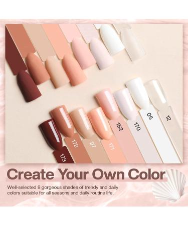 Modelones Dip Powder Nail Set - 8 Nude Colors for DIY Manicure & French Nail Art, No Nail Lamp Needed - Buy Online on SooperMarket.com