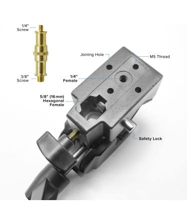 LimoStudio Super Clamp with Metal Stud for Photo Video Studio - AGG1108 Black - Buy Online on SooperMarket.com