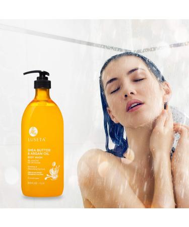 Luseta Shea Butter & Argan Oil Body Wash - Moisturizing Formula for Dry, Normal, and Combination Skin 33.8oz - Buy Online on SooperMarket.com