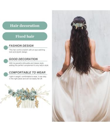 Healeved Crystal Flower Wedding Hair Comb - Hair Combs Hair Accessories for Women Green Bridesmaid Bridal Hair Accessories for Wedding Prom Birthday Party - Hair Accessories Wedding Guest - Buy Online on SooperMarket.com