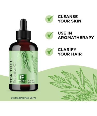 Premium Tea Tree Lavender Eucalyptus Hair & Skin Oils Set - 4 Fl Oz Each - Natural Hair Treatment Care - Buy Online on SooperMarket.com