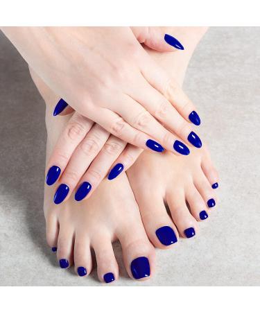 720 Short Square Bright Color False Toe Nails - 30 Sets | Matte Full Cover Press On Toenails for Women and Girls - Buy Online on SooperMarket.com