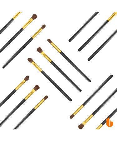Urbanstrive 3pcs Professional Eye Makeup Brushes Set | Soft Synthetic Blending Brush Kit for Flawless Eyeshadow Eyeliner & Eyebrow Application - Gold - Buy Online on SooperMarket.com