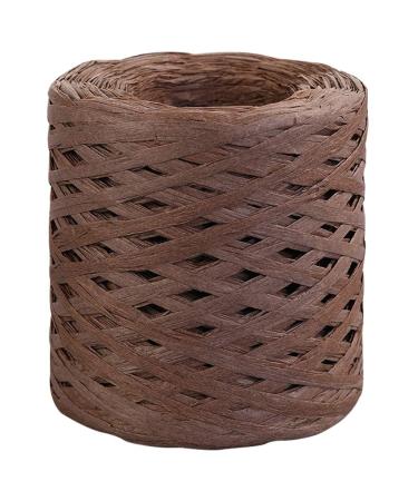 JeogYong Raffia Ribbon 2mm x 219 Yards Raffia Paper Ribbon for Gift Wrapping Gift Box Packing Florist Bouquets Decoration Hanging Ornaments Crocheting DIY Crafts Project(Brown) 2mm x 219 Yards Brown