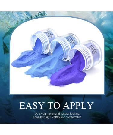 Buy Honey Joy 6 Box Set of Light Royal Blue Dip Powder Nail Colors | No Lamp Cure Gel Polish Effect - Even & Smooth Finishing - Buy Online on SooperMarket.com