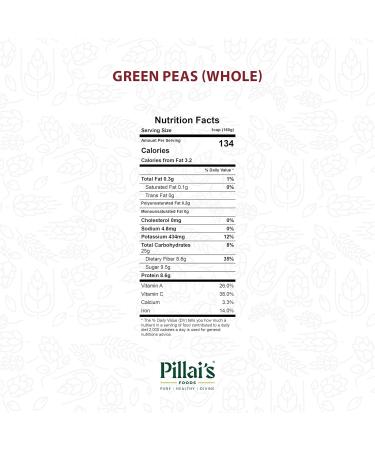 Pillai's Green Peas (Whole) - 250g - Buy Online on SooperMarket.com
