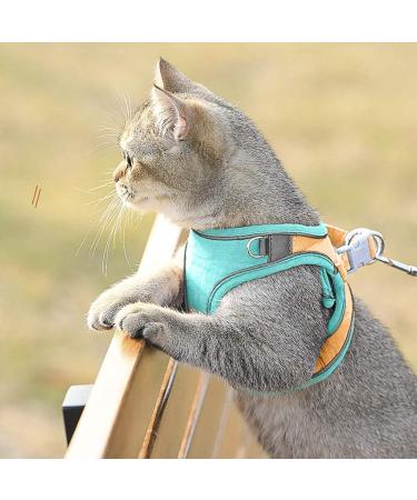 Fueegue Cat Harness with Leash - Escape Proof Adjustable Soft Harness for Cats & Small Dogs - Green S - Buy Online on SooperMarket.com