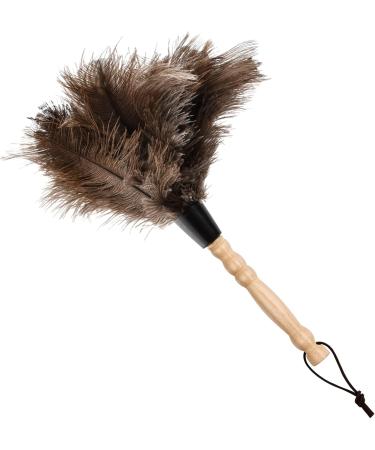 Kioiner Ostrich Feather Duster 34cm/13.3inch Antistatic Natural Ostrich Feather Duster Fluffy Feather Duster with Wooden Handle for Home Office Car Keyboard Blinds Bookcase Furniture - Buy Online on SooperMarket.com