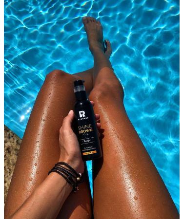 Byrokko Shine Brown Oil | Tanning Accelerator with 100% Natural Ingredients | Indoor & Outdoor Use | 150ml - Buy Online on SooperMarket.com