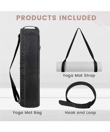UMIA Yoga Mat Bag with Strap | Exercise Yoga Mat Carrier for 1/4-inch Thick Mat | Black - Buy Online on SooperMarket.com