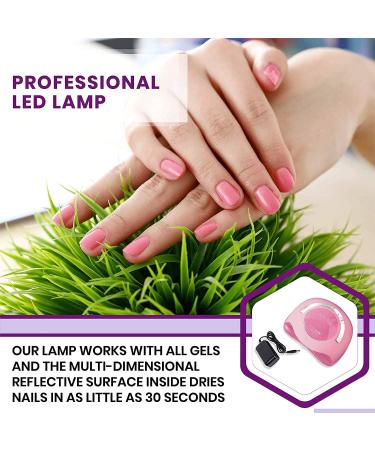 BELLANAILS Professional LED Gel Nail Lamp - 3X Faster Nail Polish Dryer for Home or Salon - 120W Curing Lamp with 4 Preset Times (Pink) - Buy Online on SooperMarket.com