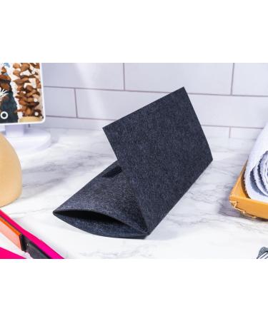 Glamza Hair Straightener Mat & Pouch - Made from Heat Resistant Safety Felt - Ideal for Home & Travel (Dark Grey) - Buy Online on SooperMarket.com