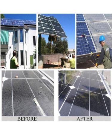 photovoltaic cleaner Window Cleaning Pole Window Cleaning Water-Fed Pole 30Ft Extendable Telesbrush Squeegee Attachment Window Professional Washer Kit 55cm Brush Head 6M/21FT - Buy Online on SooperMarket.com