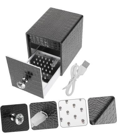 FRCOLOR Nail Polish Storage Nail Art Stand Nail Bit Usb Holder Tool Stand Nail Stuff Organizer Para Guardar Nail Grinding Bits Container Monitor Electric Nail Acrylic 12x8.5cm Black - Buy Online on SooperMarket.com