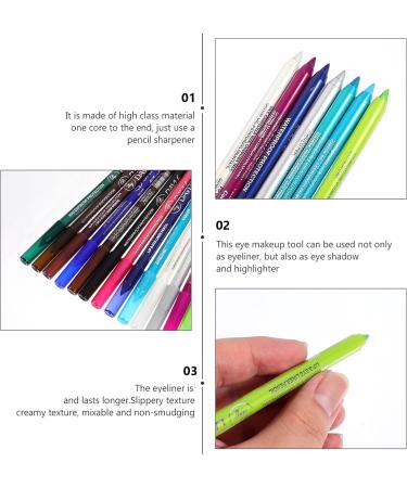 MUSISALY 14pcs Eyeshadow Pencil Set Makeup Eye Liner Pencil Eye Lining Drawing Pencil Cosmetics Pencil Makeup Pencil Girl Eyeliner Pencil Girl Eye Liner Drawing Pencil Eye Lining Tool - Buy Online on SooperMarket.com