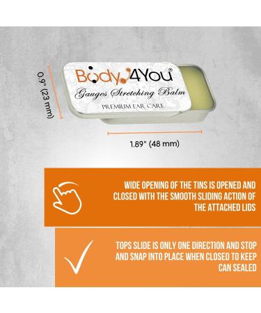 BodyJ4You 2PC Piercing Aftercare Set - Jojoba Oil Ear Balm for Gauges, Tapers, and Plugs - Buy Online on SooperMarket.com