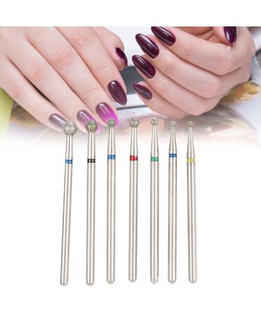 Kuuleeyn 6 tlg.Nail drill set multifunctional nail art manicure drill electrical manicure grinding head tool for editing nails glass plastic (no.02)