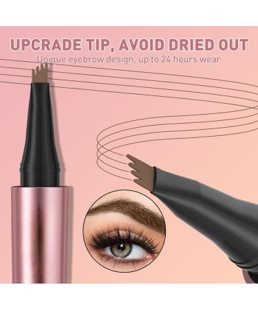 Microblading Eyebrow Pencil Kaluofan Microblading Eyebrow Pen Eyebrow Pencil Microblading Long-lasting Waterproof Creat Natural and Unique Makeup Look(Light Brown) - Buy Online on SooperMarket.com