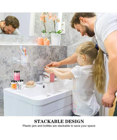 6oz 42PCS Clear Plastic Jars with Black Lids - Leak Proof Containers for Cosmetics, Slime, Lotions, and Scrubs - Buy Online on SooperMarket.com