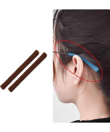Harilla 2x Glasses Hangers | Slip-Resistant Sleeve Holders & Ear Pads | Soft Elastic Holders for Sunglasses - Brown - Buy Online on SooperMarket.com