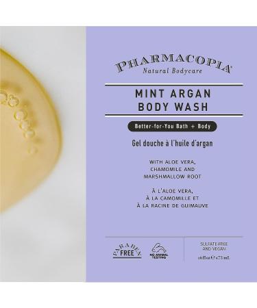 Pharmacopia Mint Argan Body Wash - 16 oz | Organic Vegan Shower Gel for Men & Women - Buy Online on SooperMarket.com