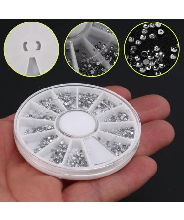 AIDIRui Silver rhinestones boxes Crystal nail manicure Nail 1.5 MM wheel - Buy Online on SooperMarket.com