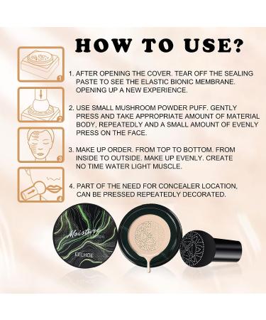 Mushroom Head Air Cushion CC Cream Foundation - Long Lasting Matte Concealer (Natural) - Buy Online on SooperMarket.com