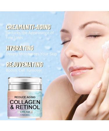 Collagen Retinol Face Cream Face Care Moisturiser For Women Anti-Aging Hyaluronic Acid Face Moisturiser Acne Redness Reducing Face Cream Hydrating Face Cream Face Cream For Mature Skin - Buy Online on SooperMarket.com