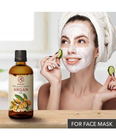 Pure Cold-Pressed Argan Oil 100ml - Argania Spinosa for Skin Hair & Nails - Natural Facial Care & Body Care - Buy Online on SooperMarket.com