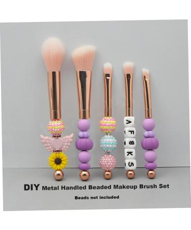 Makeup Brush Set for Women Beaded Rose Gold DIY Faux Fiber Make Up Brushes for Eyeshadow Concealer Eyebrow Foundation Contour Makeup Supplies - Buy Online on SooperMarket.com