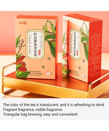 Kadimendium 30 Count Red Bean Dampness Removing Tea Red Bean Pearl Barley Gorgon Fruit Tea Bags Independent Herbal Tea Sampler - Buy Online on SooperMarket.com