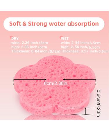 Vesone Spa Sponges for Facial Cleansing Makeup Removing Cleansing Pads | Gentle Makeup Removal Pads Skin-Friendly Soft Facial Cleansing Sponges with Flower Shape for Daily Life - Buy Online on SooperMarket.com