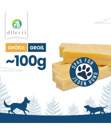 Natural Cheese Chewing Bones for Dogs - Tasty & Durable Treats (L Size 3-Pack) for Long Lasting Chewing Fun - Buy Online on SooperMarket.com