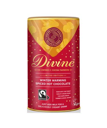 Divine Chocolate Winter Warming Spiced Hot Chocolate | Vegan Hot Chocolate | Christmas Gifts | Stocking Fillers | Christmas Gifts For Women | Gifts For Men | Vegetarians & Vegan 300g