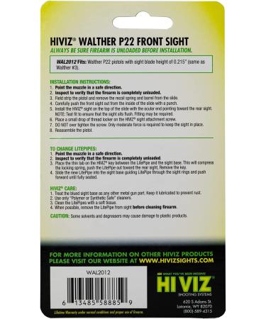 HIVIZ Walther P22 Front Sight - Interchangeable - Buy Online on SooperMarket.com