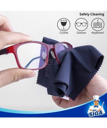 MR.SIGA Premium Microfiber Cleaning Cloths - 6 Pack (6 x 7 inches) for Lens, Eyeglasses, Screens, Tablets & Glasses - Buy Online on SooperMarket.com
