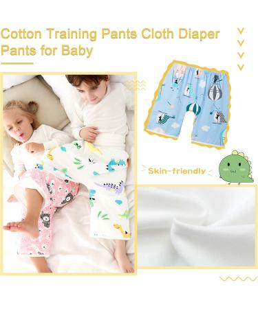 Baby Toilet Training Pants Kids 2 in 1 Waterproof Reusable Cotton Nappy Diaper Skirt - Cute Cartoon Skort Pants with Hot Air Balloon Design - Buy Online on SooperMarket.com