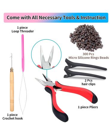 Goabroa Hair Tinsel Kit - 47 Inches, 2550 Strands, Heat Resistant Glitter Extensions - 5 Sparkling Colors - Buy Online on SooperMarket.com