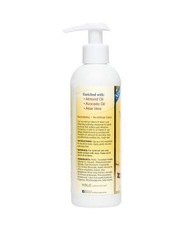 De La Cruz Vitamin E Lotion 12,000 IU for Dry Skin - Moisturizing Body Lotion 8oz - Made in USA - Buy Online on SooperMarket.com