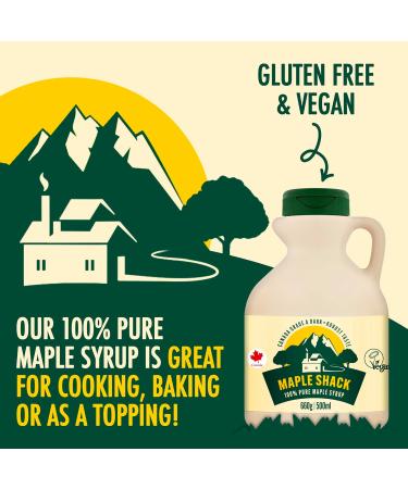 100% Pure Canadian Maple Syrup 500ml - Grade A Dark with Caramel Taste - Ideal for Pancakes & Baking - Buy Online on SooperMarket.com