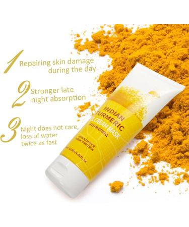 Turmeric Overnight Spa Mask - Nourishing Sleeping Mask - Facial Moisturizer Hydrating Skincare Facial Mask For All Skin Types - Overnight Mask Shrink Pores Brighten Skin Tone - Buy Online on SooperMarket.com
