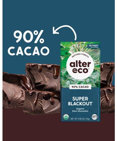 Alter Eco Deepest Dark Chocolate Bar 90% Cocoa - Organic Super Blackout (2.65 oz) - Buy Online on SooperMarket.com