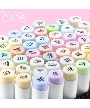 Ohuhu Pastel Markers Brush Tip - 48 Sweet Pastel Colors - Dual Tipped Alcohol Markers for Artists - Honolulu - Buy Online on SooperMarket.com