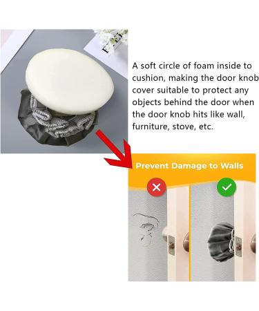 PANSHA Door Knob Cover Grey with Bird Embroidered 2 PCS  Soft Velvet Wall Protector  Decorative Door Handle Cover for Summer Anti Scald and Winter Anti Freeze Hands Gray - Buy Online on SooperMarket.com