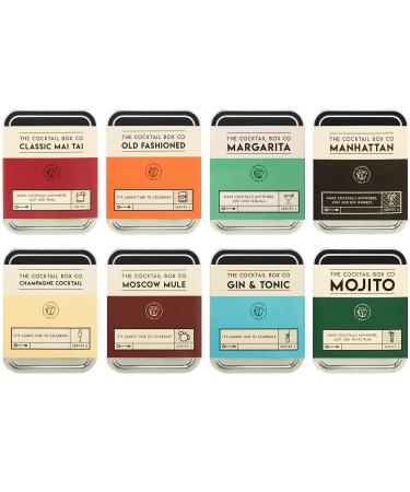 Cocktail Making Kit8 Piece Gift SetOld Fashioned Kit, Margarita, Mai Tai, Gin and Tonic, Moscow Mule, Champagne, Mojito, Manhattan Cocktail Mixology Kit | Travel Cocktail Kit, Mixology Cocktail Sets 8 Kit Combo Pack